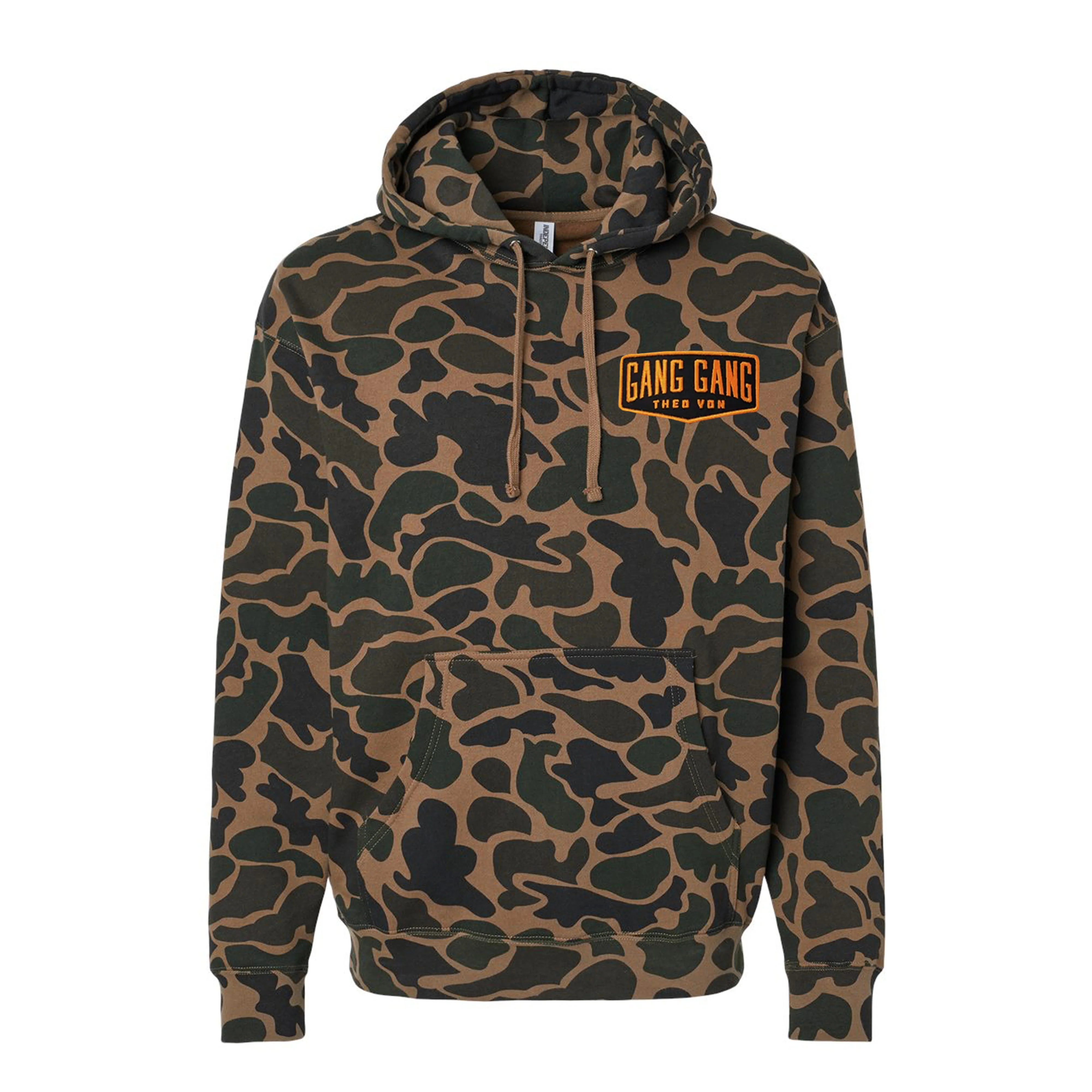 Gang Gang Patch Duck Camo Hoodie Vintage Urban Style Merch 2025 Streetwear Gift for Fans