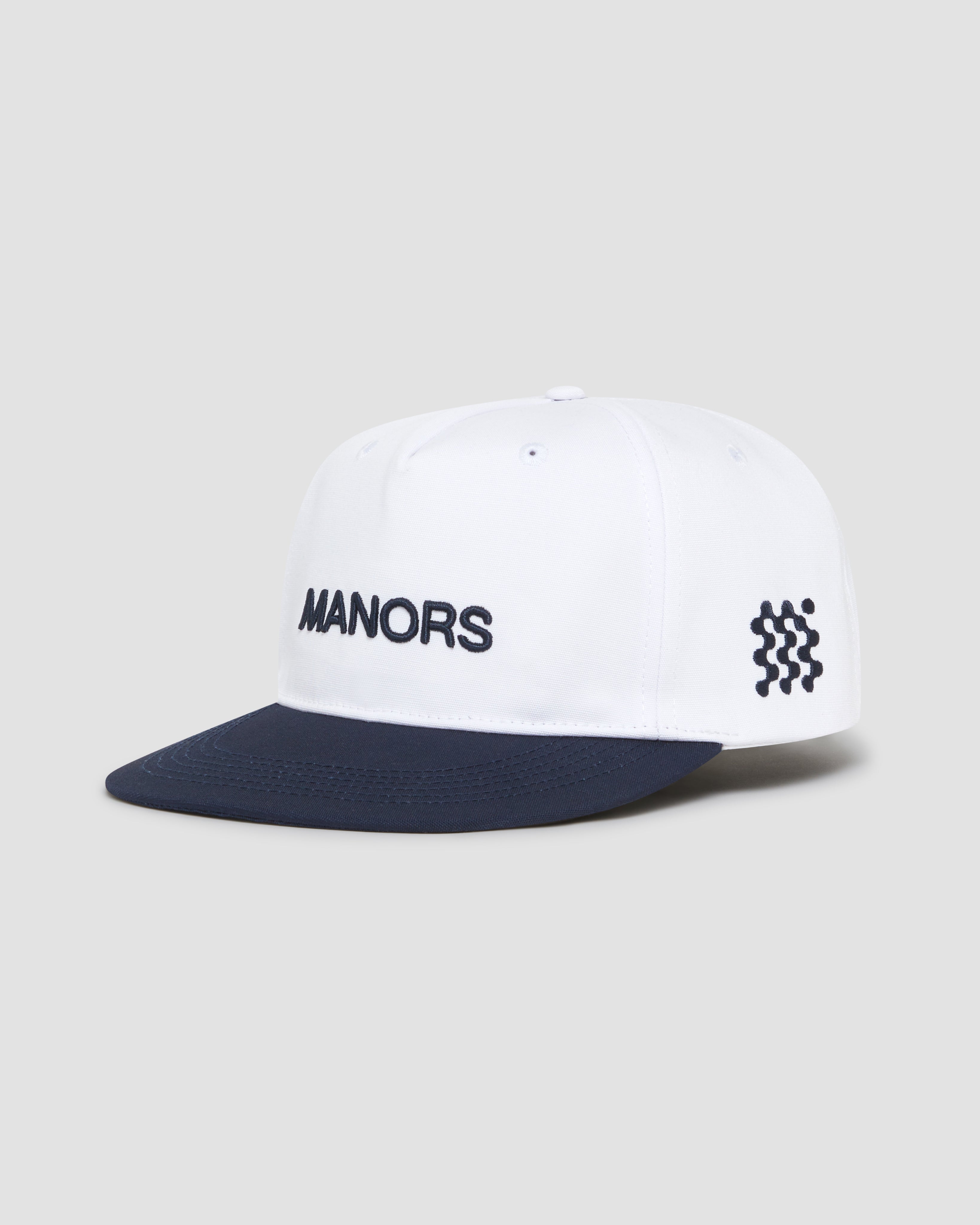 Pure White Jolidee Retro Crown Cap offering a clean aesthetic for professional golf apparel