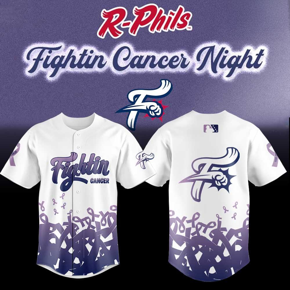 Reading Fightin Phils x Fightin Cancer Night Limited Edition Baseball Jersey MiLB Cancer Awareness Fan Apparel 1 - Unicasport Reading Fightin Phils x Fightin Cancer Night Limited Edition Baseball Jersey MiLB Cancer Awareness Fan Apparel