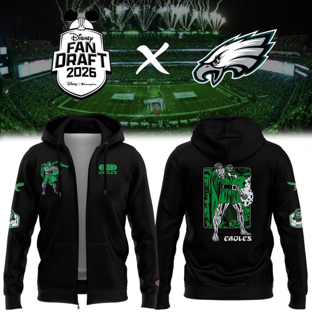 Disney Fan Draft 2026 Philadelphia Eagles x Doctor Doom Zip Hoodie