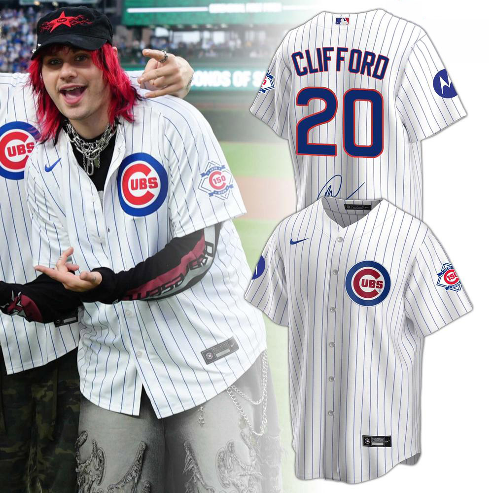 Chicago Cubs x 5 Seconds of Summer Clifford Baseball Jersey 1 - Unicasport Chicago Cubs x 5 Seconds of Summer Clifford Baseball Jersey