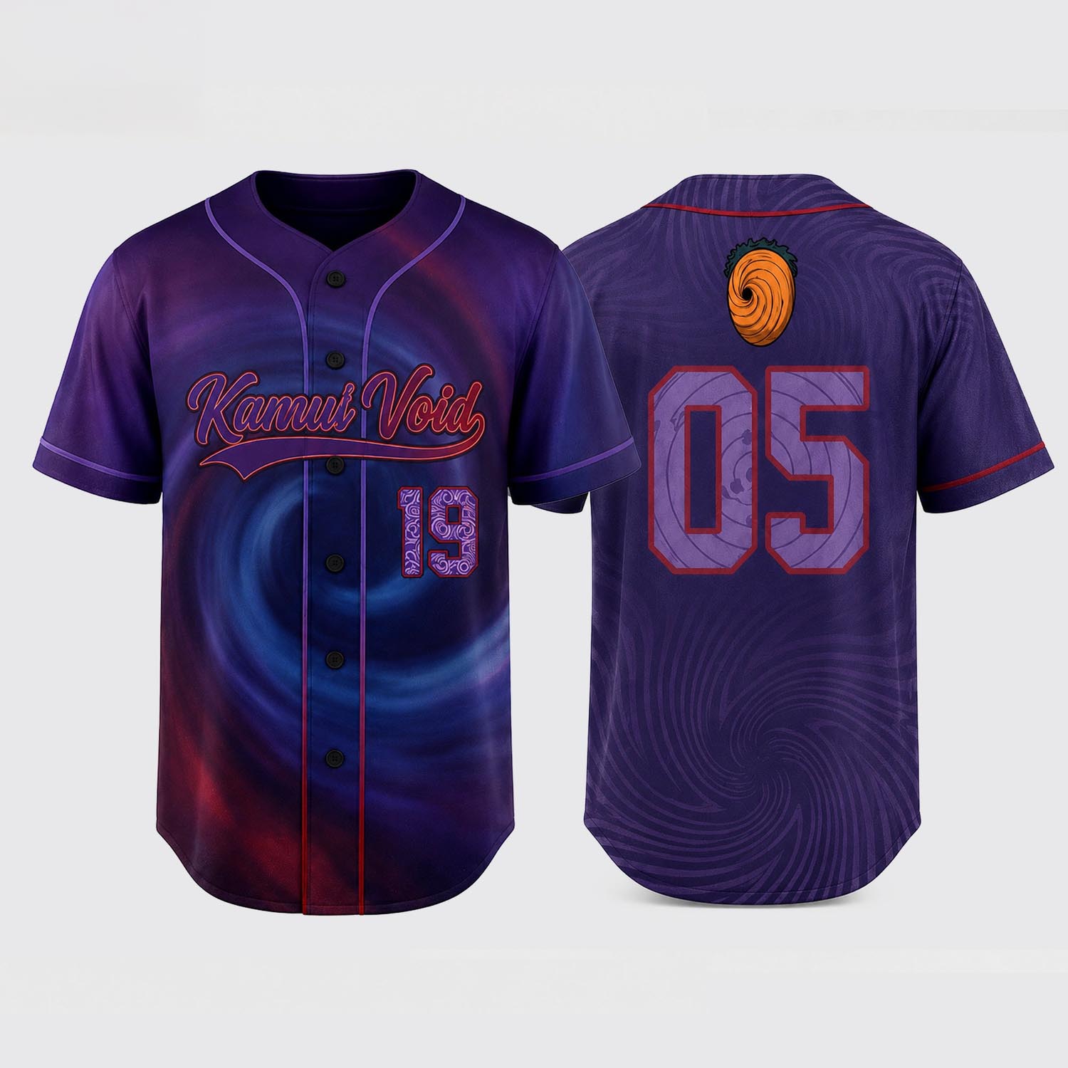Purple Anime Spiral Ninja Baseball Jersey Personalized Name Number Sports Collection 1 - Unicasport Purple Anime Spiral Ninja Baseball Jersey Personalized Name Number Sports Collection