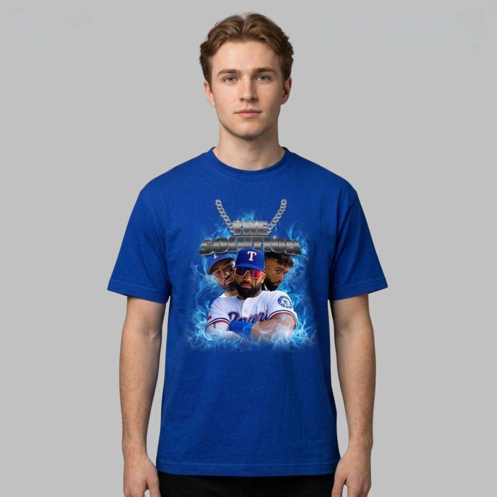 Texas Rangers Ezequiel Duran The Solution Graphic T-Shirt - Best Gift for Fans