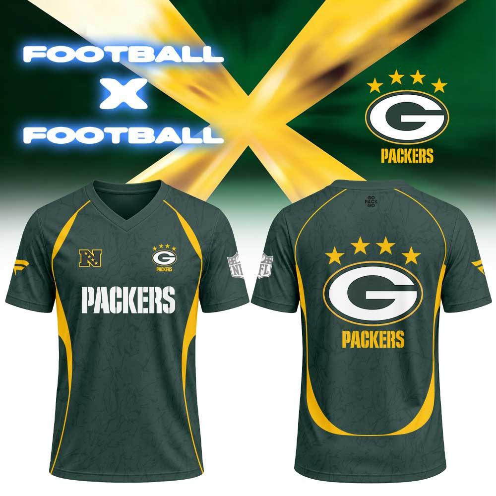 Green Bay Packers Football Crossover Jersey Premium Fan Collection 2 - Unicasport Green Bay Packers Football Crossover Jersey Premium Fan Collection