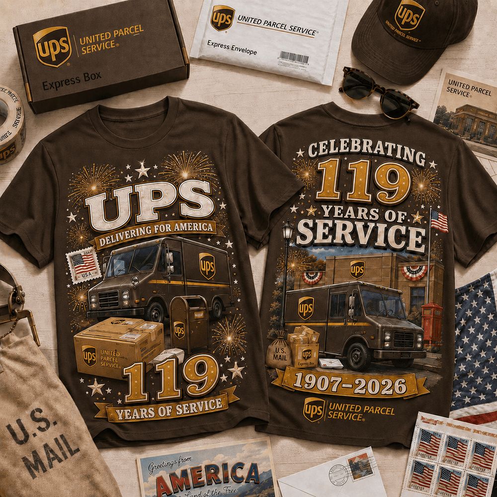 UPS 119 Years of Service Fireworks Delivery Truck Special Shirt - Unique Gift Idea for Drivers