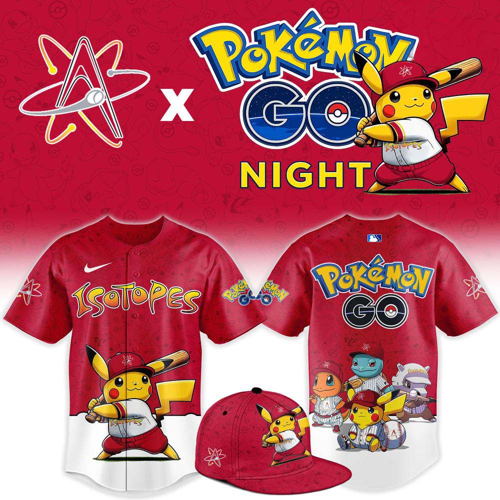 Albuquerque Isotopes Pokemon GO Night Baseball Jersey Special Event Collection 1 - Unicasport Albuquerque Isotopes Pokemon GO Night Baseball Jersey Special Event Collection