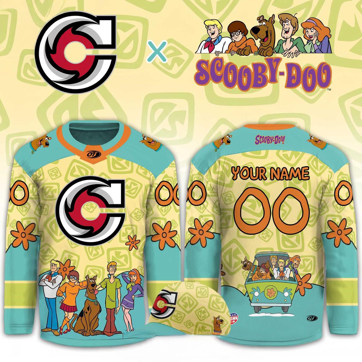 Cincinnati Cyclones Scooby Doo Night 2026 Christmas Custom Hockey Jersey 1 - Unicasport Cincinnati Cyclones Scooby Doo Night 2026 Christmas Custom Hockey Jersey