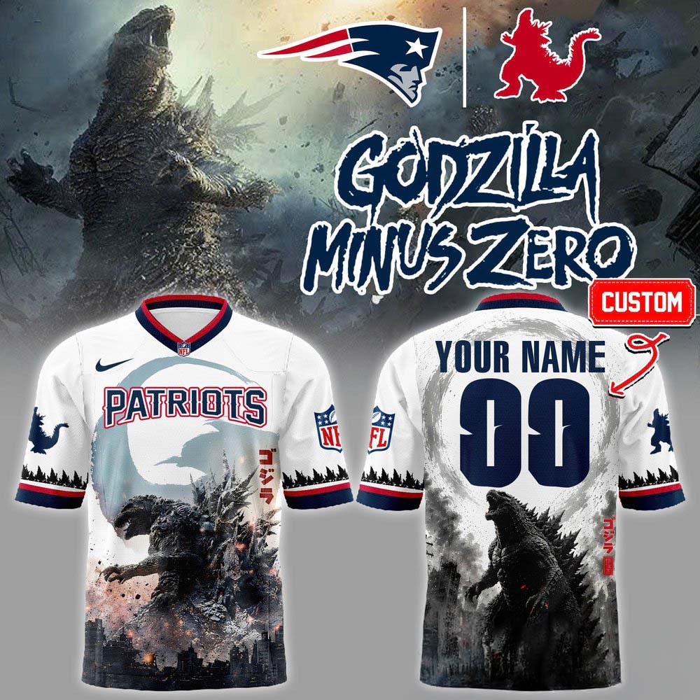 New England Patriots x Godzilla Minus Zero King of the Monsters 26 Jersey Custom 1 - Unicasport New England Patriots x Godzilla Minus Zero King of the Monsters 26 Jersey Custom