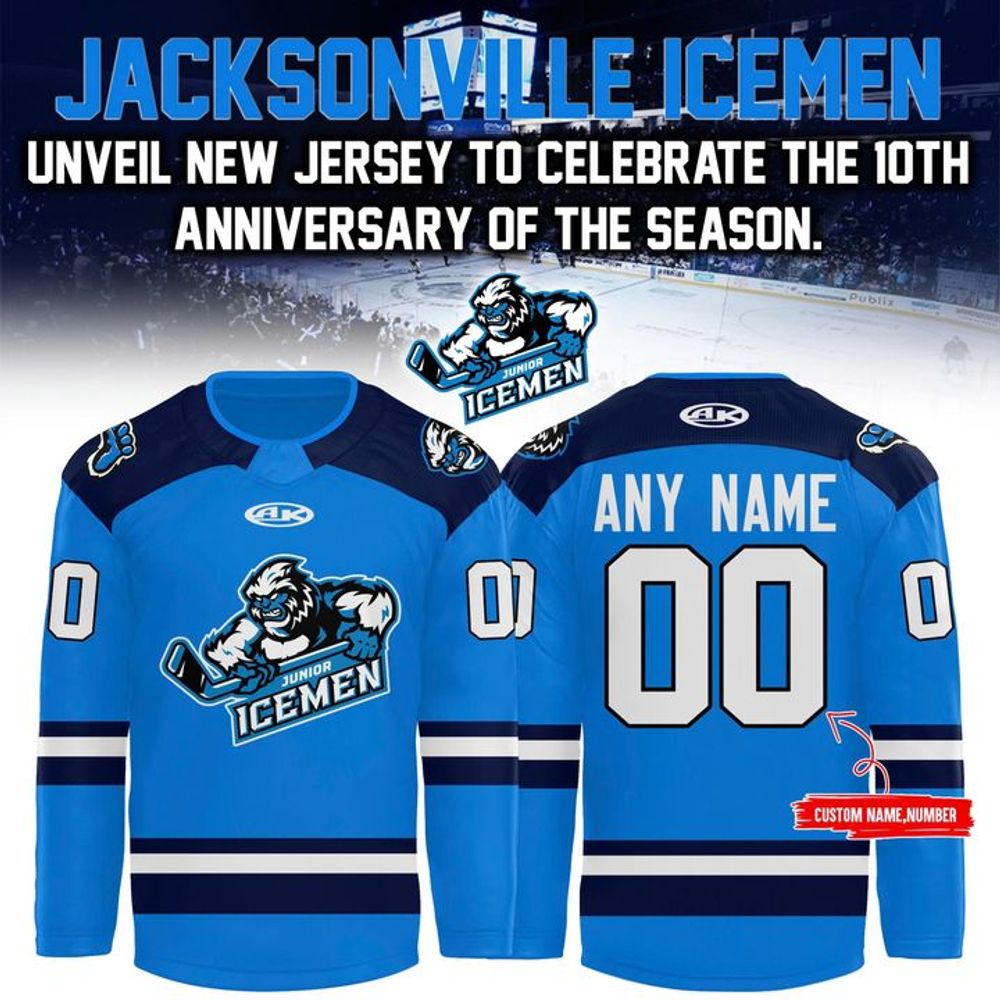 Jacksonville Icemen 10th Anniversary of The Season Hockey Jersey