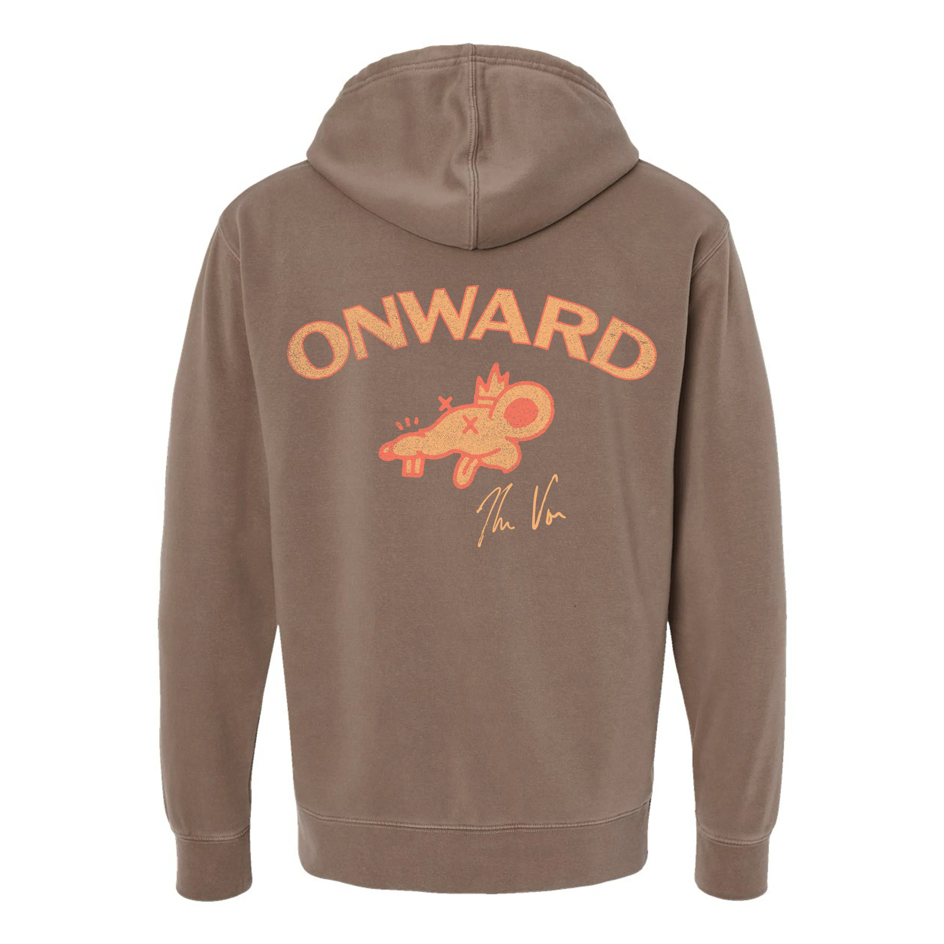 Onward Pigment Clay Hoodie Retro Streetwear Comfortable Fit Graphic Gift for Fans