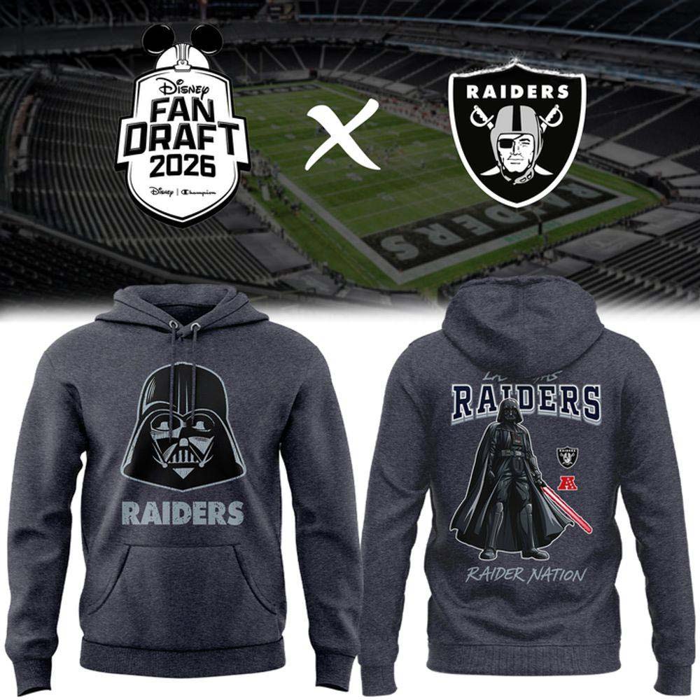 2026 Las Vegas Raiders x Darth Vader Disney Fan Draft Special Hoodie