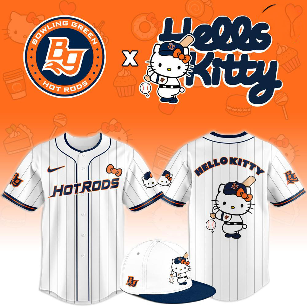 Limited Edition Bowling Green Hot Rods x Hello Kitty Baseball Jersey 1 - Unicasport Limited Edition Bowling Green Hot Rods x Hello Kitty Baseball Jersey