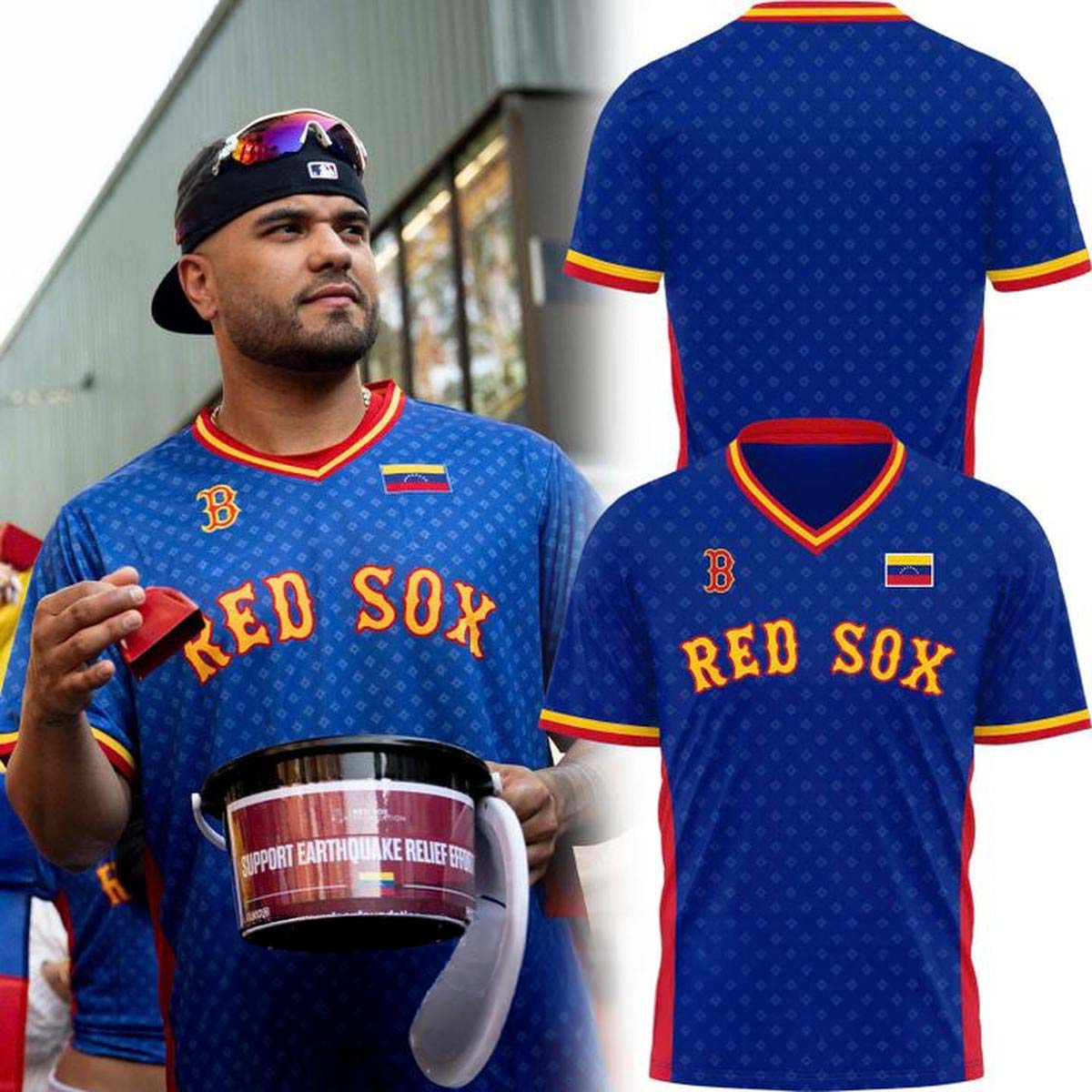 Boston Red Sox Venezuelan Heritage Football Jersey - Unique Fan Gift Idea