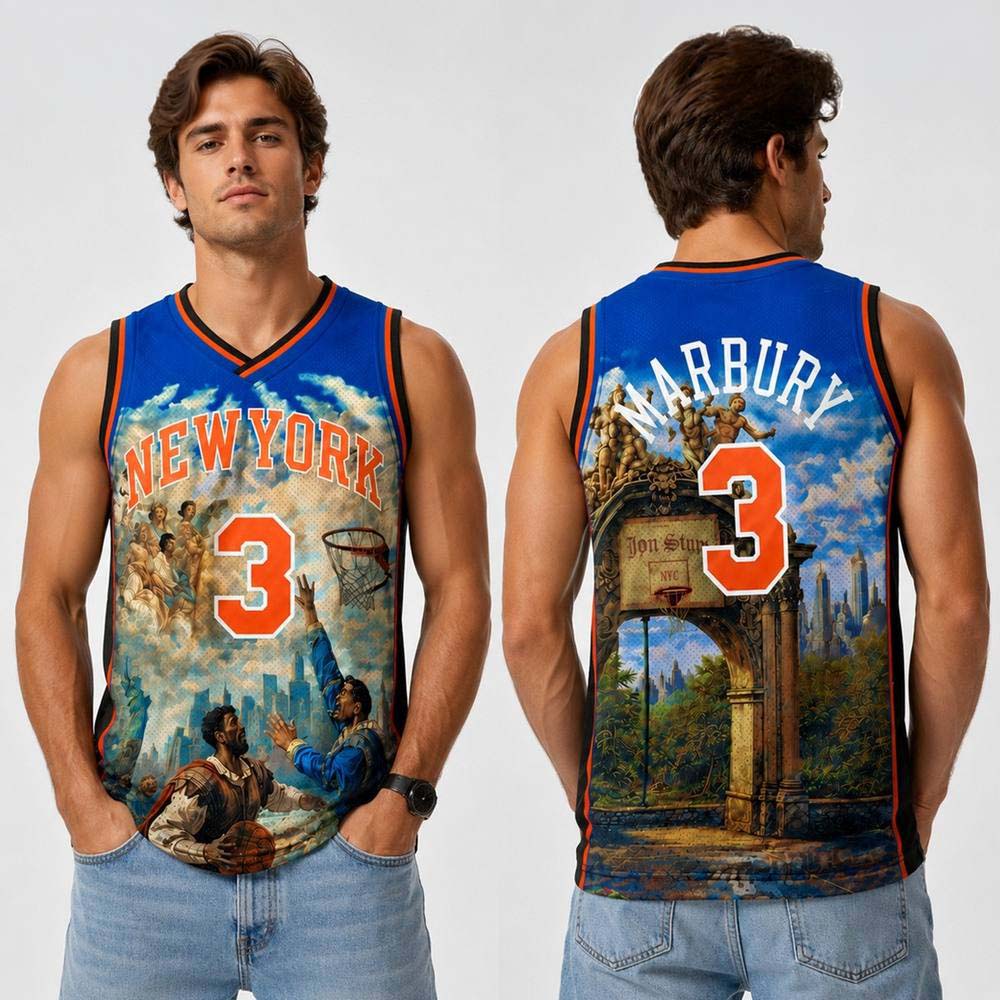 New York Knicks Stephon Marbury Basketball Jersey