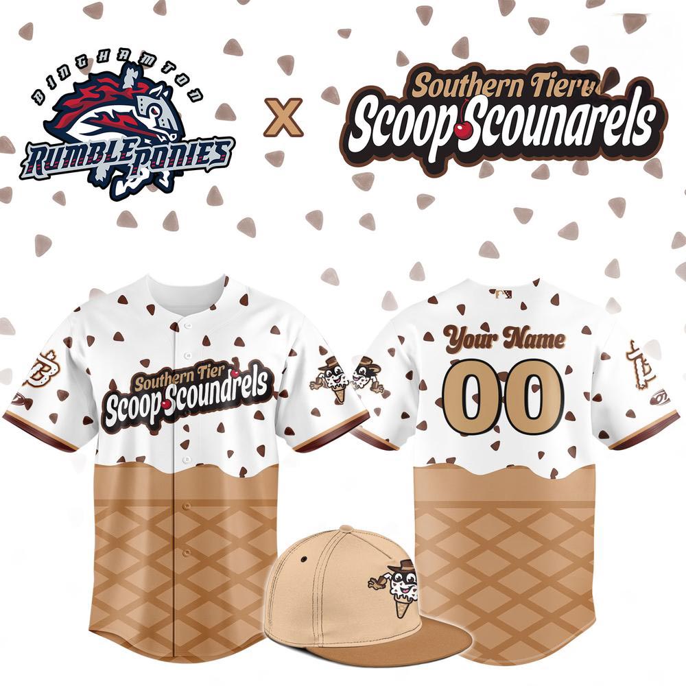 Binghamton Rumble Ponies Southern Tier Scoop Scoundrels Custom Baseball Jersey MiLB Theme Night Personalized Fan Apparel 1 - Unicasport Binghamton Rumble Ponies Southern Tier Scoop Scoundrels Custom Baseball Jersey MiLB Theme Night Personalized Fan Apparel