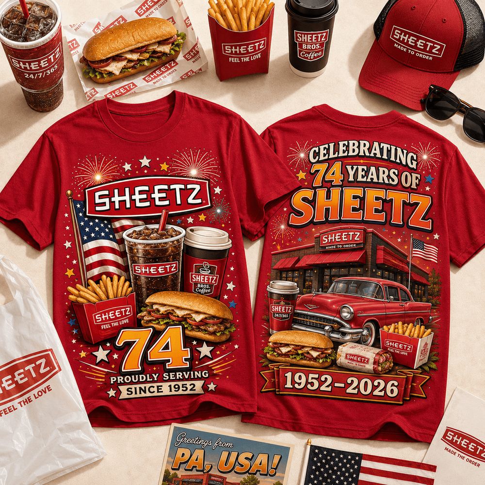 Sheetz 74 Years Retro Diner Graphics Limited Edition Shirt - Unique Vintage Graphic Gift Idea for Fans