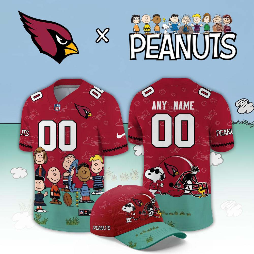 Arizona Cardinals x Peanuts Night 2026 Snoopy Custom Football Jersey Fanwear Collection 1 - Unicasport Arizona Cardinals x Peanuts Night 2026 Snoopy Custom Football Jersey Fanwear Collection