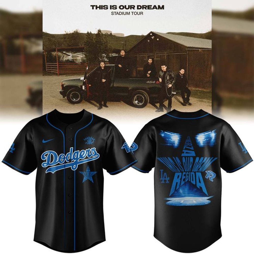 Fuerza Regida x Los Angeles Dodgers This Is Our Dream Stadium Tour Baseball Jersey - Gift for Him Her