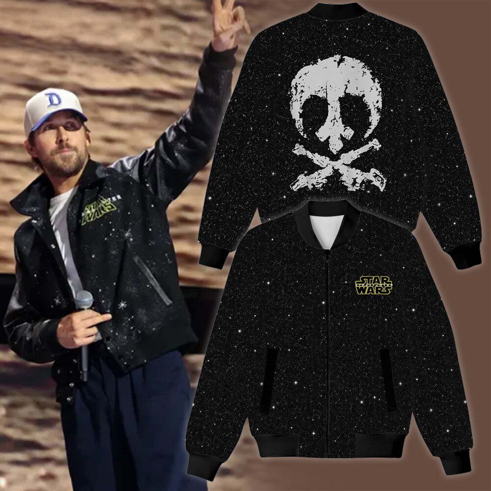 Ryan Gosling D23 Star Wars Starfighter Black Jacket Movie Fan Collection 1 - Unicasport Ryan Gosling D23 Star Wars Starfighter Black Jacket Movie Fan Collection