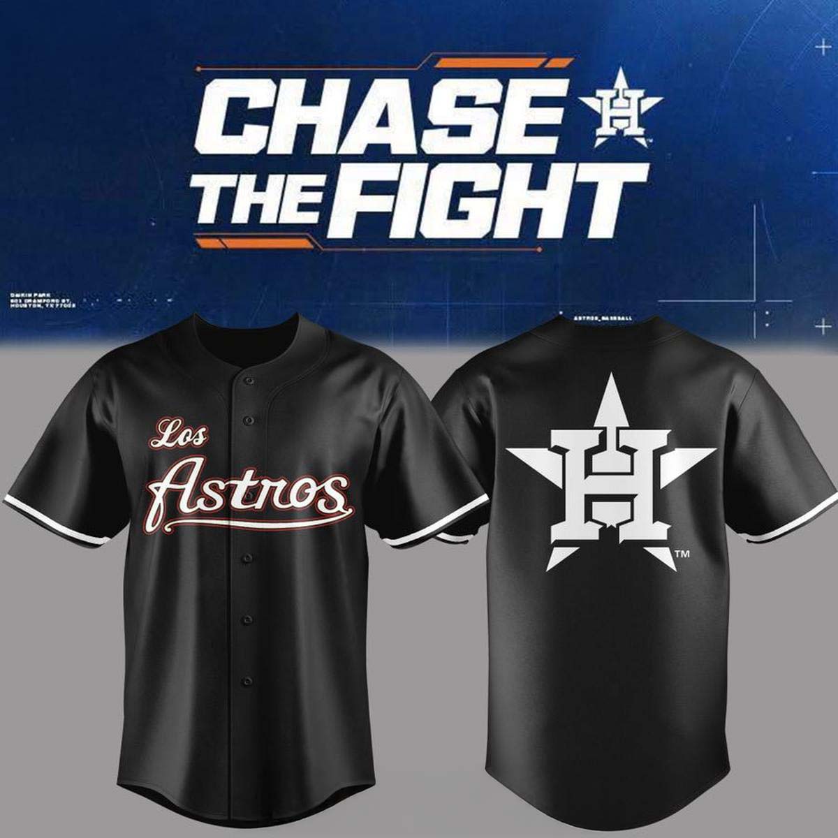 Houston Astros Chase The Fight 2026 All Black Baseball Jersey Baseball Fanwear 1 - Unicasport Houston Astros Chase The Fight 2026 All Black Baseball Jersey Baseball Fanwear