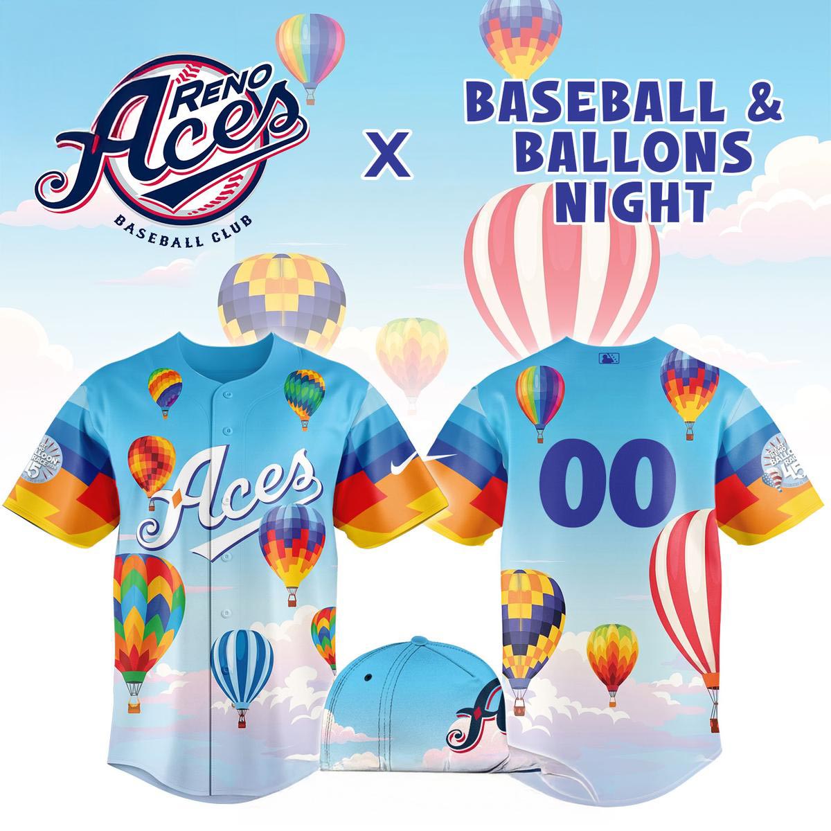 Reno Aces Baseball And Balloons Night 2026 Personalized MiLB Jersey 1 - Unicasport Reno Aces Baseball And Balloons Night 2026 Personalized MiLB Jersey