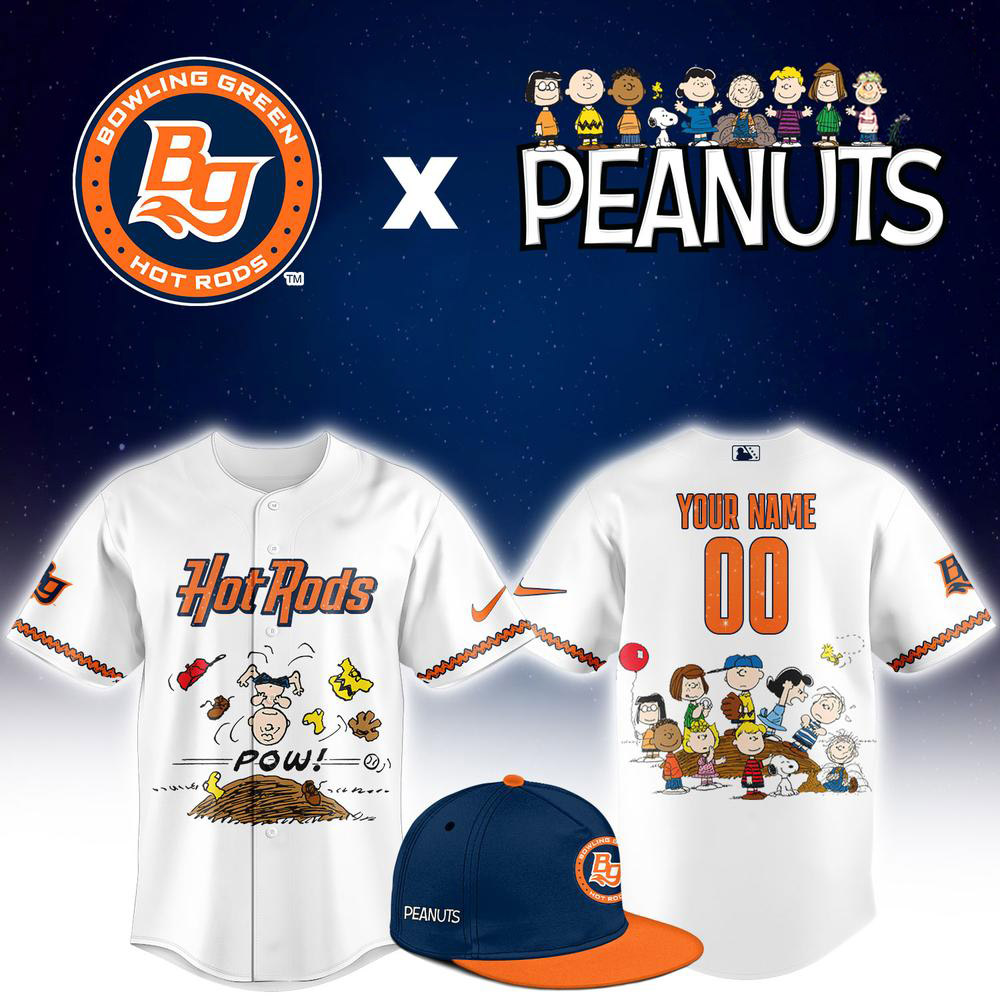 Custom Bowling Green Hot Rods Peanuts Night 2026 Baseball Jersey 1 - Unicasport Custom Bowling Green Hot Rods Peanuts Night 2026 Baseball Jersey