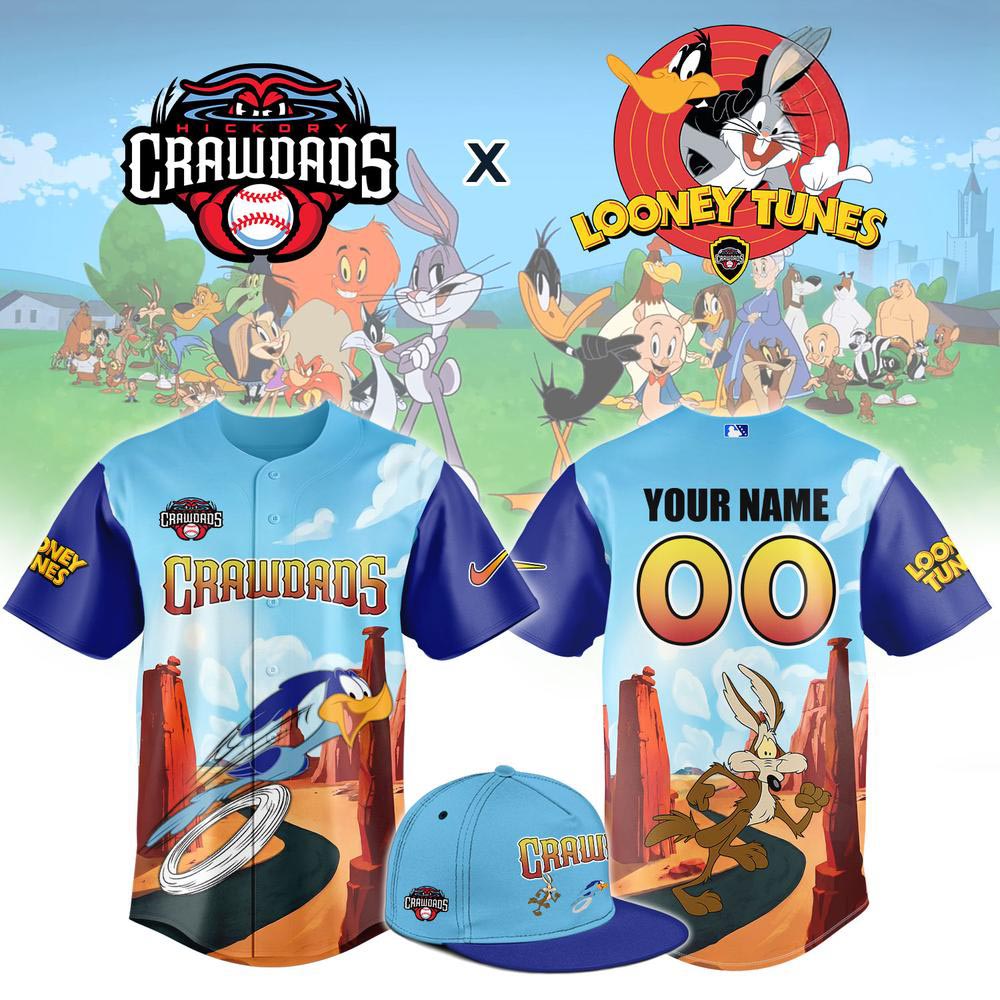 Hickory Crawdads Looney Tunes Night Custom Baseball Jersey Theme Night Fan Apparel 1 - Unicasport Hickory Crawdads Looney Tunes Night Custom Baseball Jersey Theme Night Fan Apparel