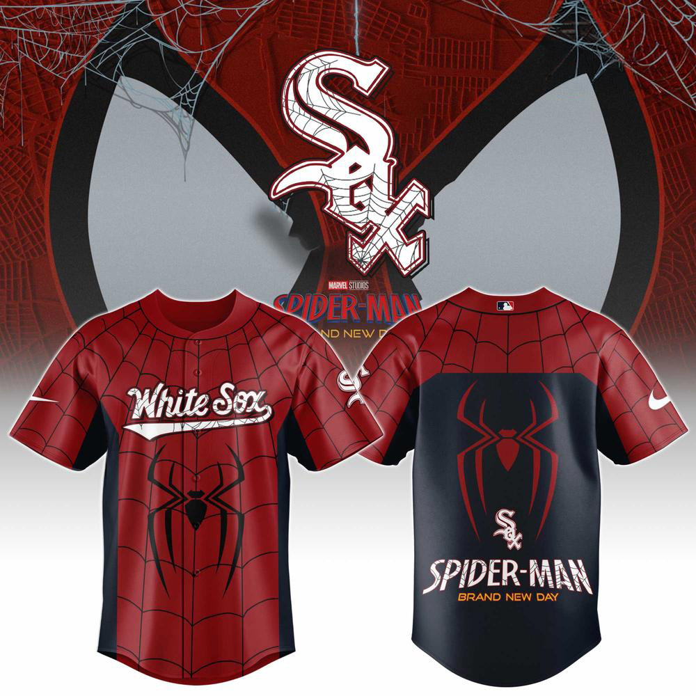 Chicago White Sox x Spider-Man Brand New Day Special Edition Baseball Jersey Apparel 1 - Unicasport Chicago White Sox x Spider-Man Brand New Day Special Edition Baseball Jersey Apparel