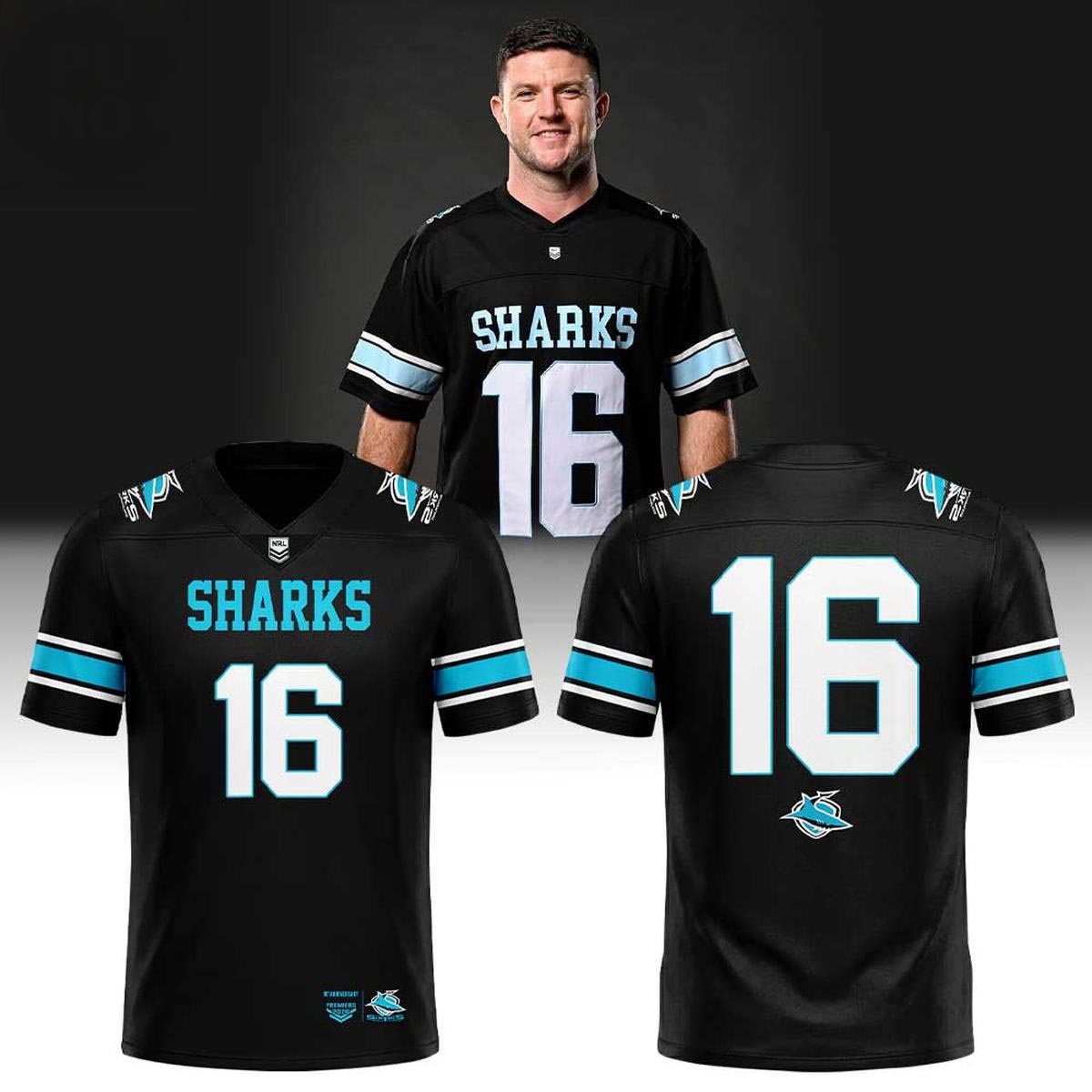 Cronulla Sharks 2026 Premiers Anniversary Personalized Football Jersey Commemorative Fan Collection 1 - Unicasport Cronulla Sharks 2026 Premiers Anniversary Personalized Football Jersey Commemorative Fan Collection