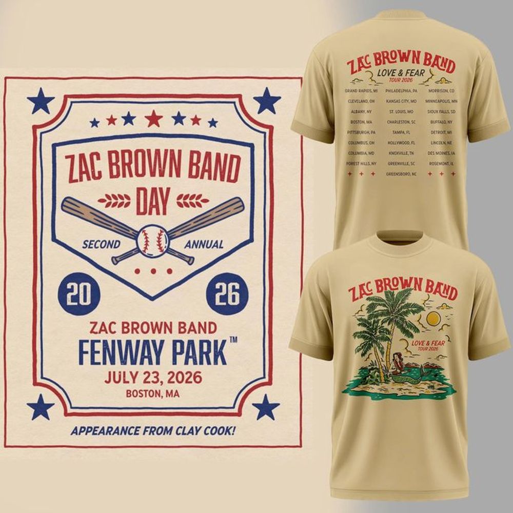 Zac Brown Band x Boston Red Sox Fenway Park Limited Edition Shirt