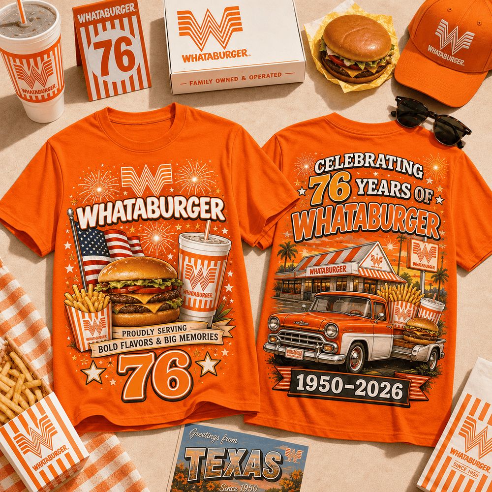Whataburger 76 Years Retro Truck Graphic Tee - Vintage Burger Lover Gift Idea