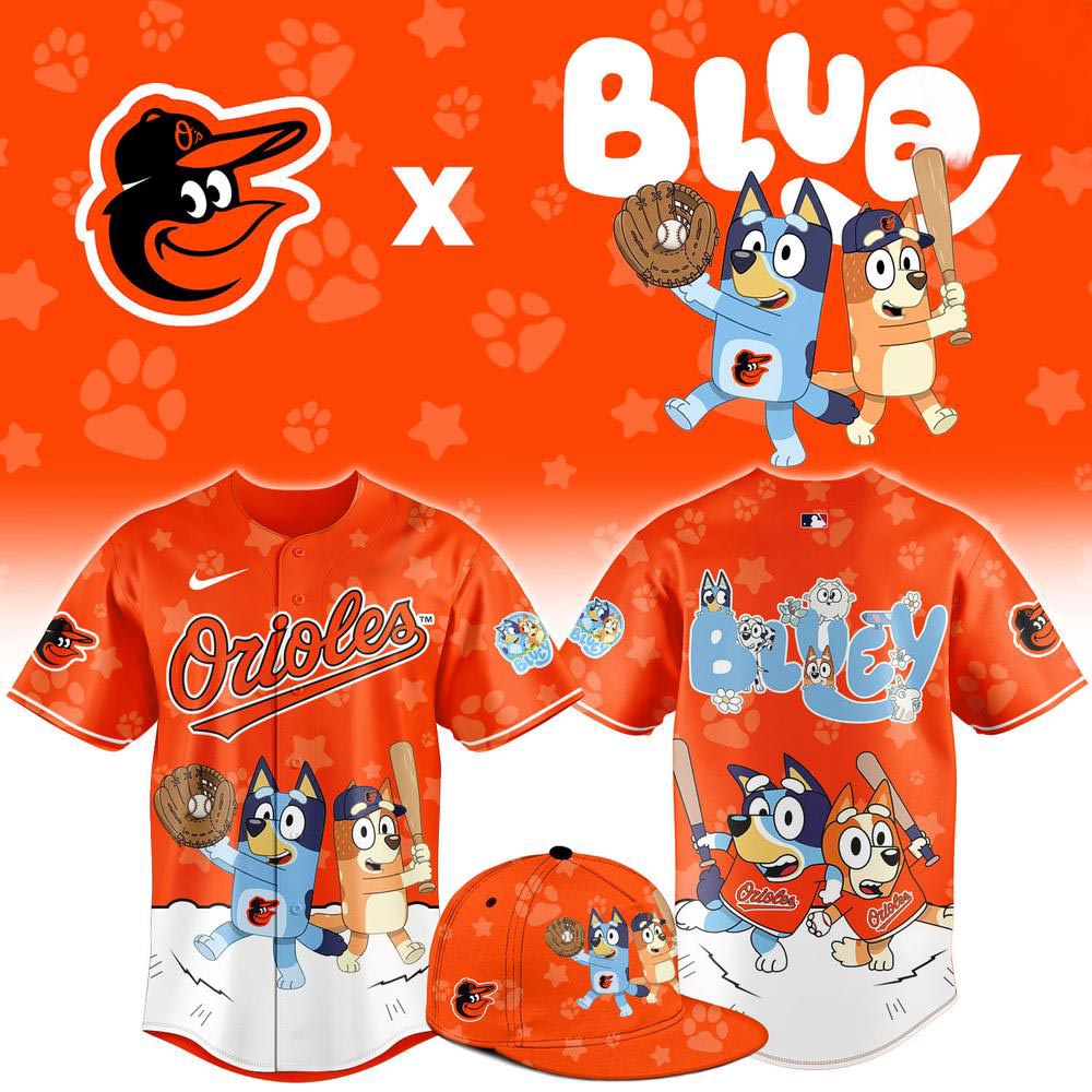 Baltimore Orioles x Bluey Night Limited Edition Baseball Jersey MLB Cartoon Theme Night Fan Apparel 1 - Unicasport Baltimore Orioles x Bluey Night Limited Edition Baseball Jersey MLB Cartoon Theme Night Fan Apparel