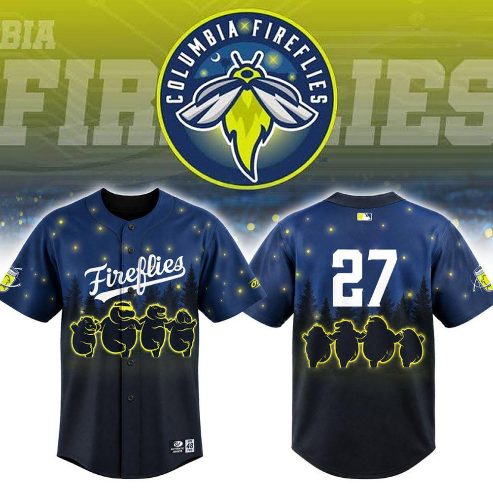 Custom Columbia Fireflies x Synchronized Hippos Baseball Jersey Apparel 1 - Unicasport Custom Columbia Fireflies x Synchronized Hippos Baseball Jersey Apparel