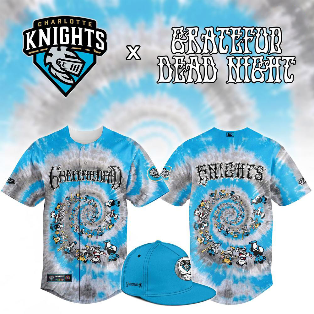 Grateful Dead Night Charlotte Knights Baseball Jersey 1 - Unicasport Grateful Dead Night Charlotte Knights Baseball Jersey