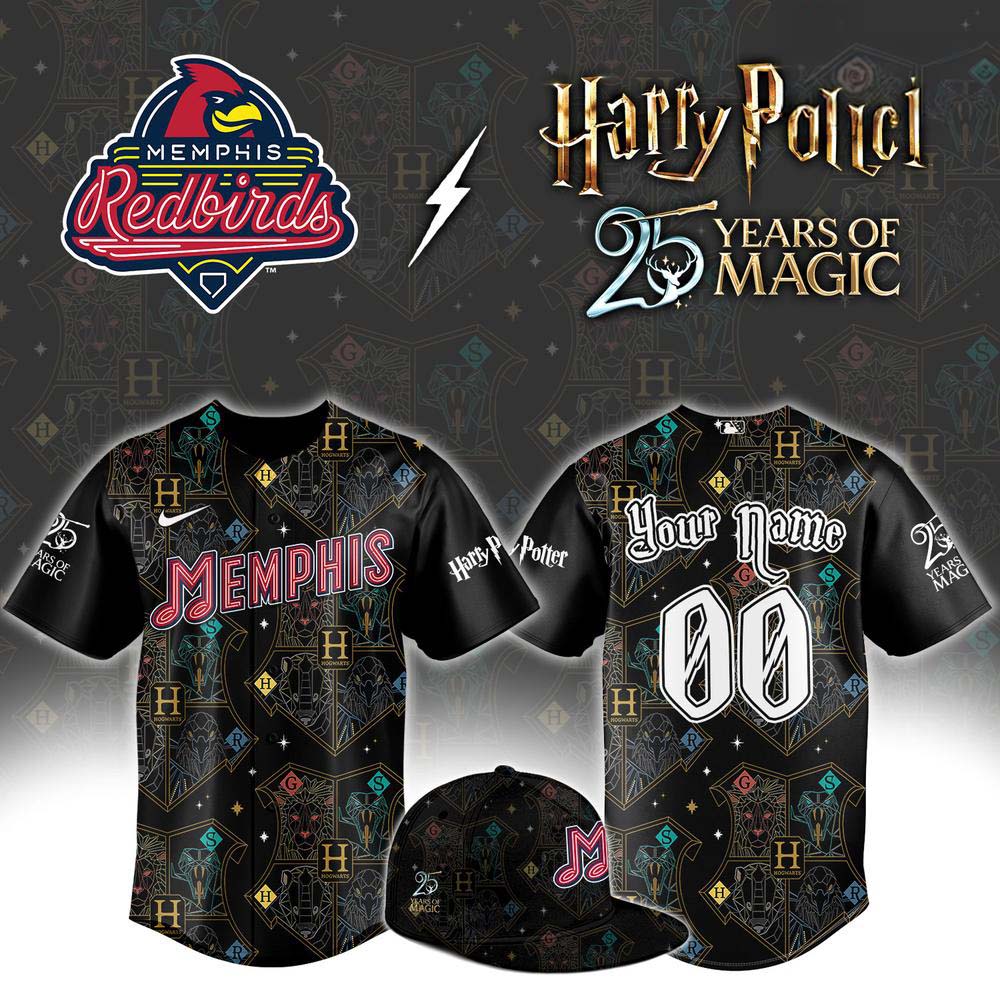 Memphis Redbirds Harry Potter 25 Years of Magic Baseball Jersey Fan Collection 1 - Unicasport Memphis Redbirds Harry Potter 25 Years of Magic Baseball Jersey Fan Collection