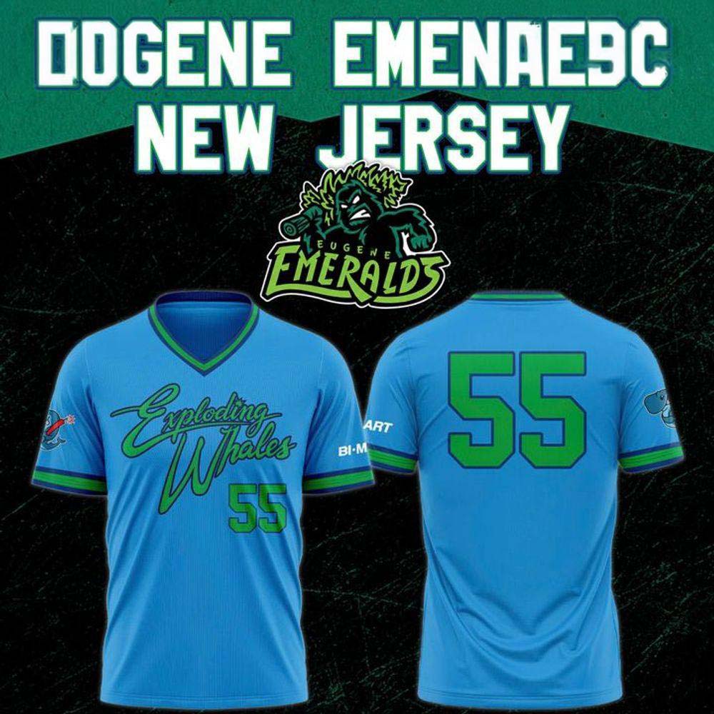 Eugene Emeralds Exploding Whales Theme Night 2026 Baseball Jersey Shirt - Gift for Fans