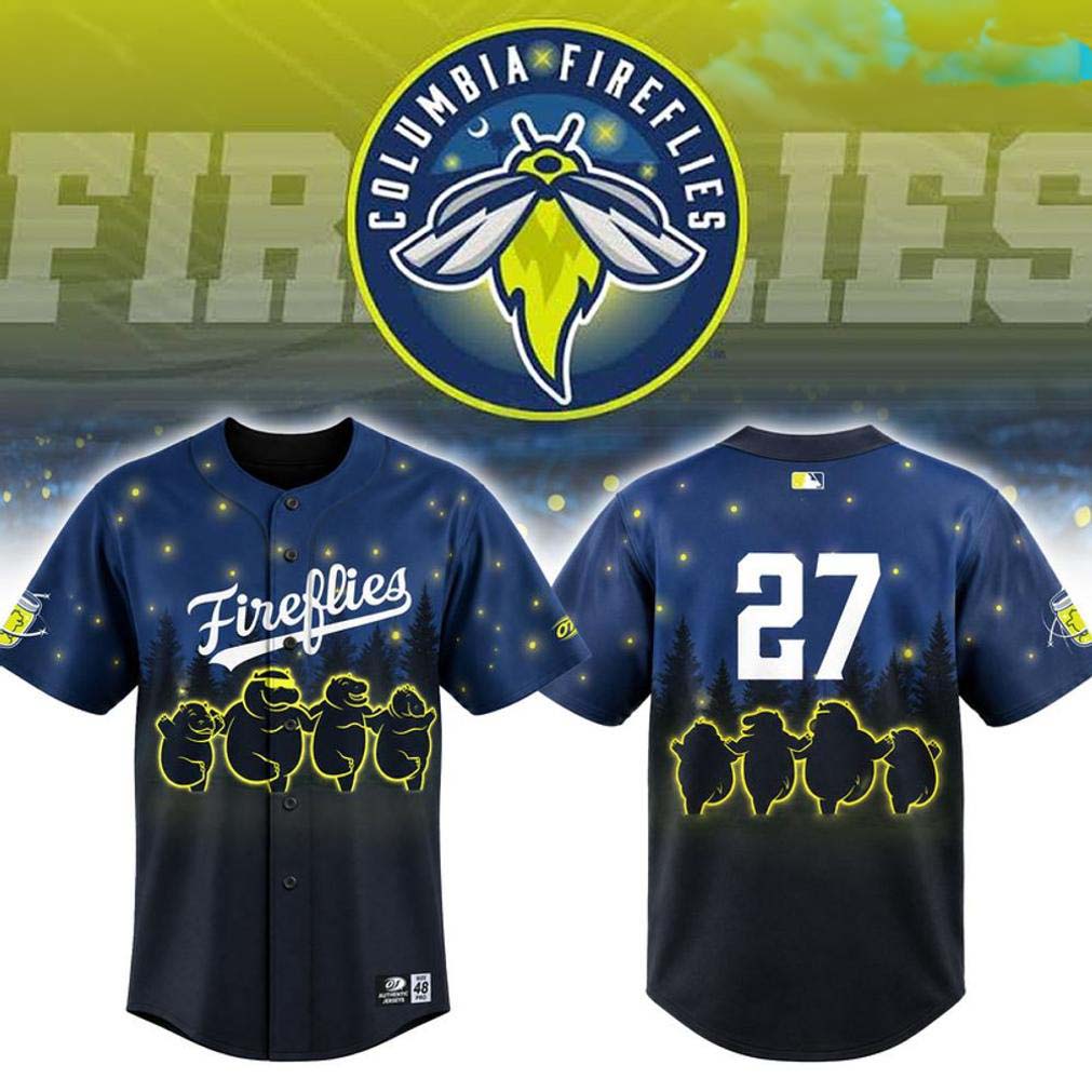Columbia Fireflies Synchronized Hippos Baseball Jersey