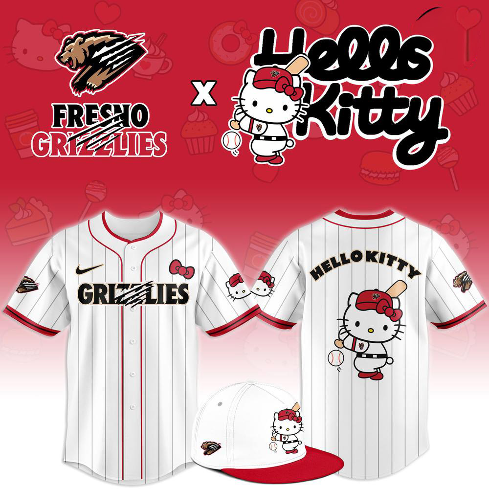 Limited Edition Hello Kitty x Fresno Grizzlies 2026 Baseball Jersey 1 - Unicasport Limited Edition Hello Kitty x Fresno Grizzlies 2026 Baseball Jersey