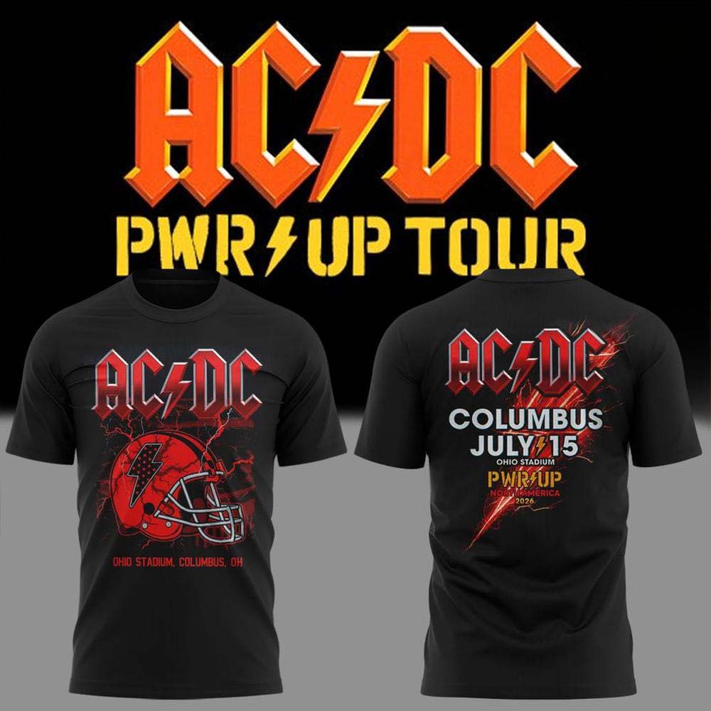 ACDC Power Up Tour 2026 Columbus Ohio Stadium T Shirt