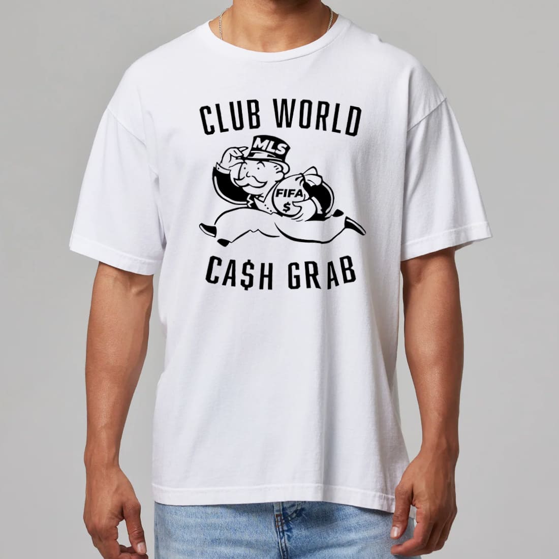Club World Cash Grab Parody Graphic Tee Funny Trendy 2025 Gift for Meme Lovers