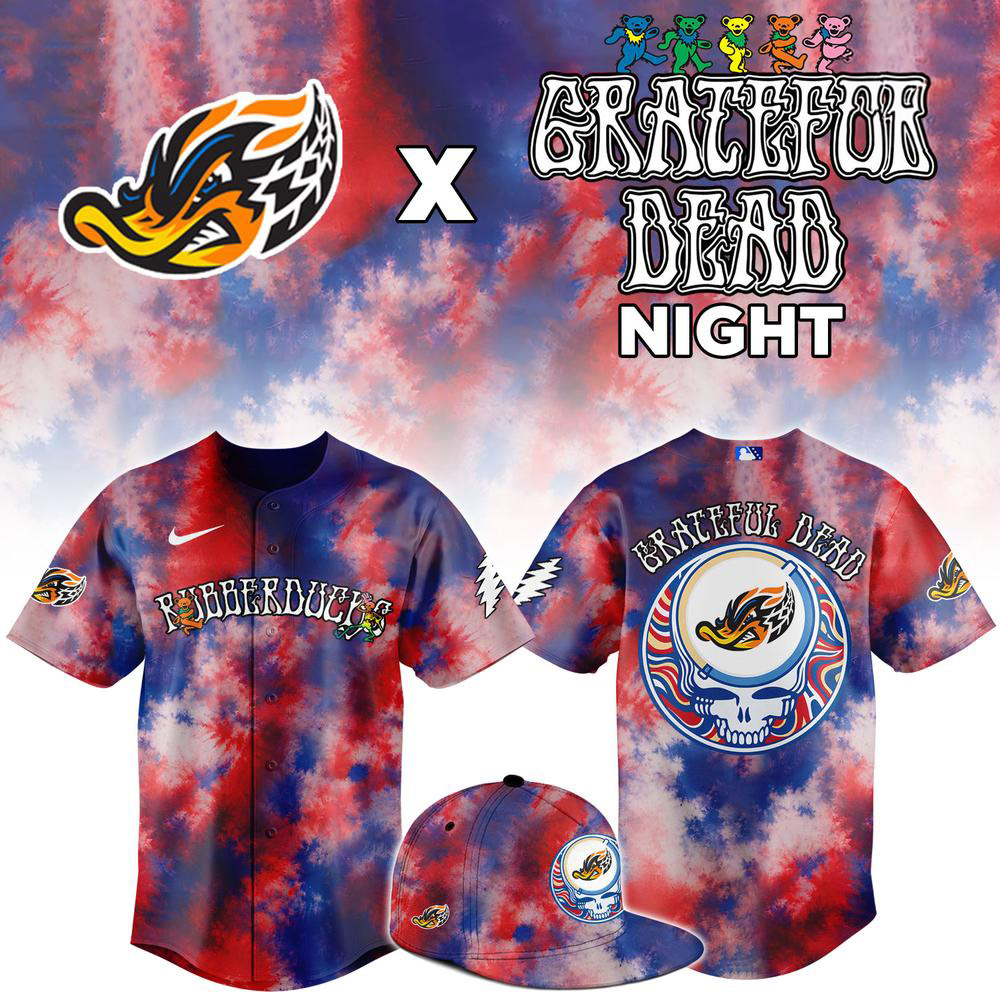 Grateful Dead Night 2026 Akron RubberDucks Baseball Jersey Apparel 1 - Unicasport Grateful Dead Night 2026 Akron RubberDucks Baseball Jersey Apparel
