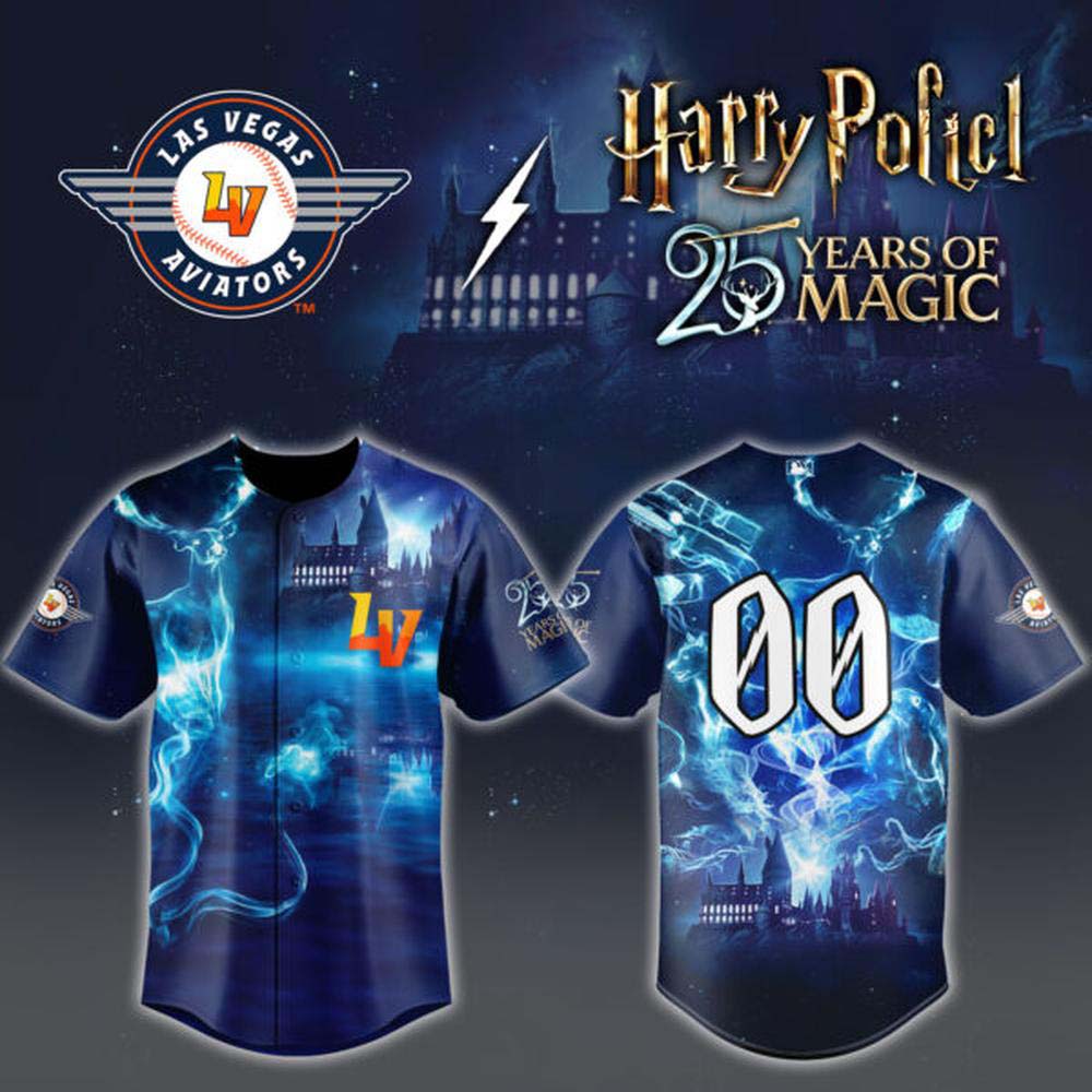 Las Vegas Aviators Harry Potter 25 Years of Magic Baseball Jersey Fan Collection 1 - Unicasport Las Vegas Aviators Harry Potter 25 Years of Magic Baseball Jersey Fan Collection