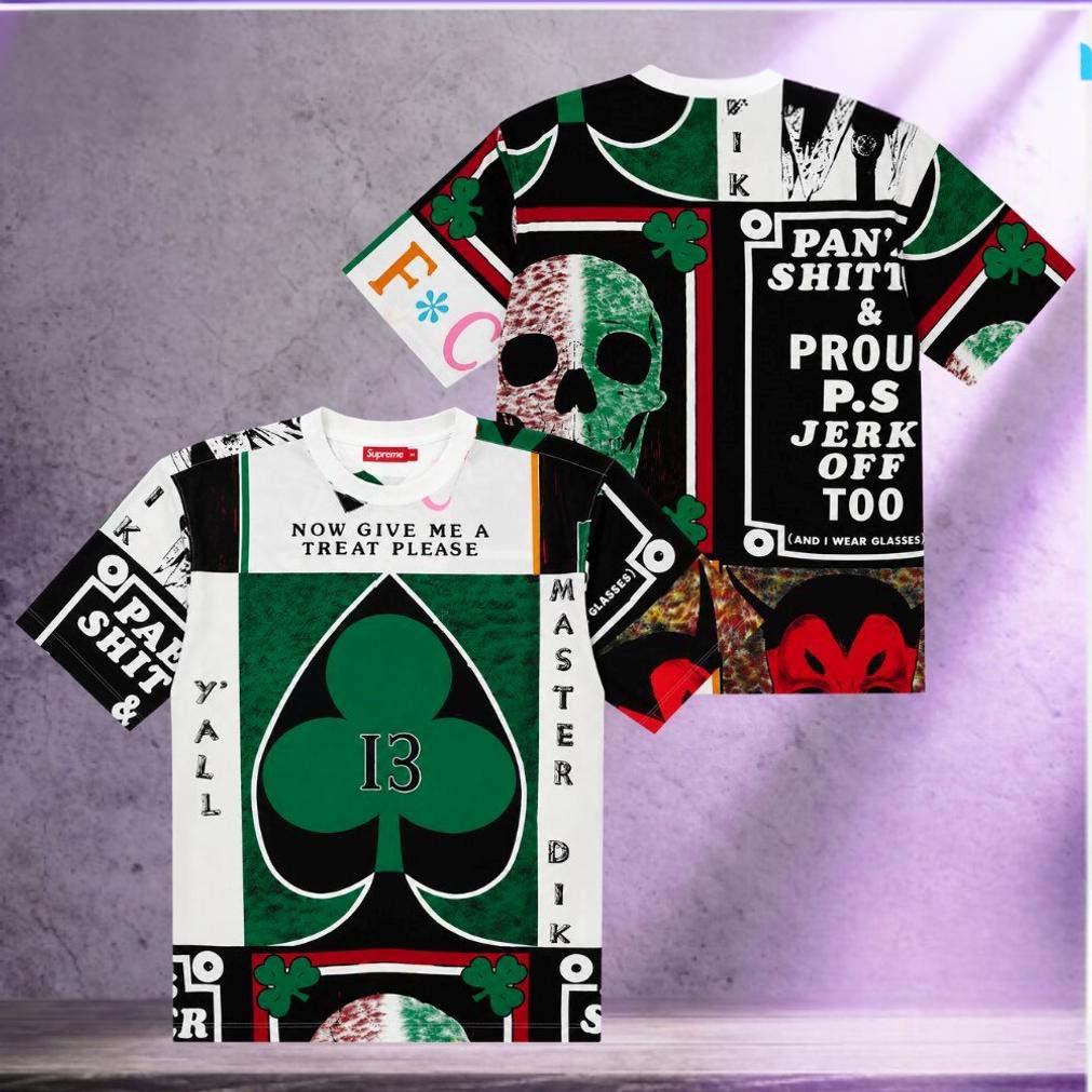 Green Skull Clover Graphic Shirt
