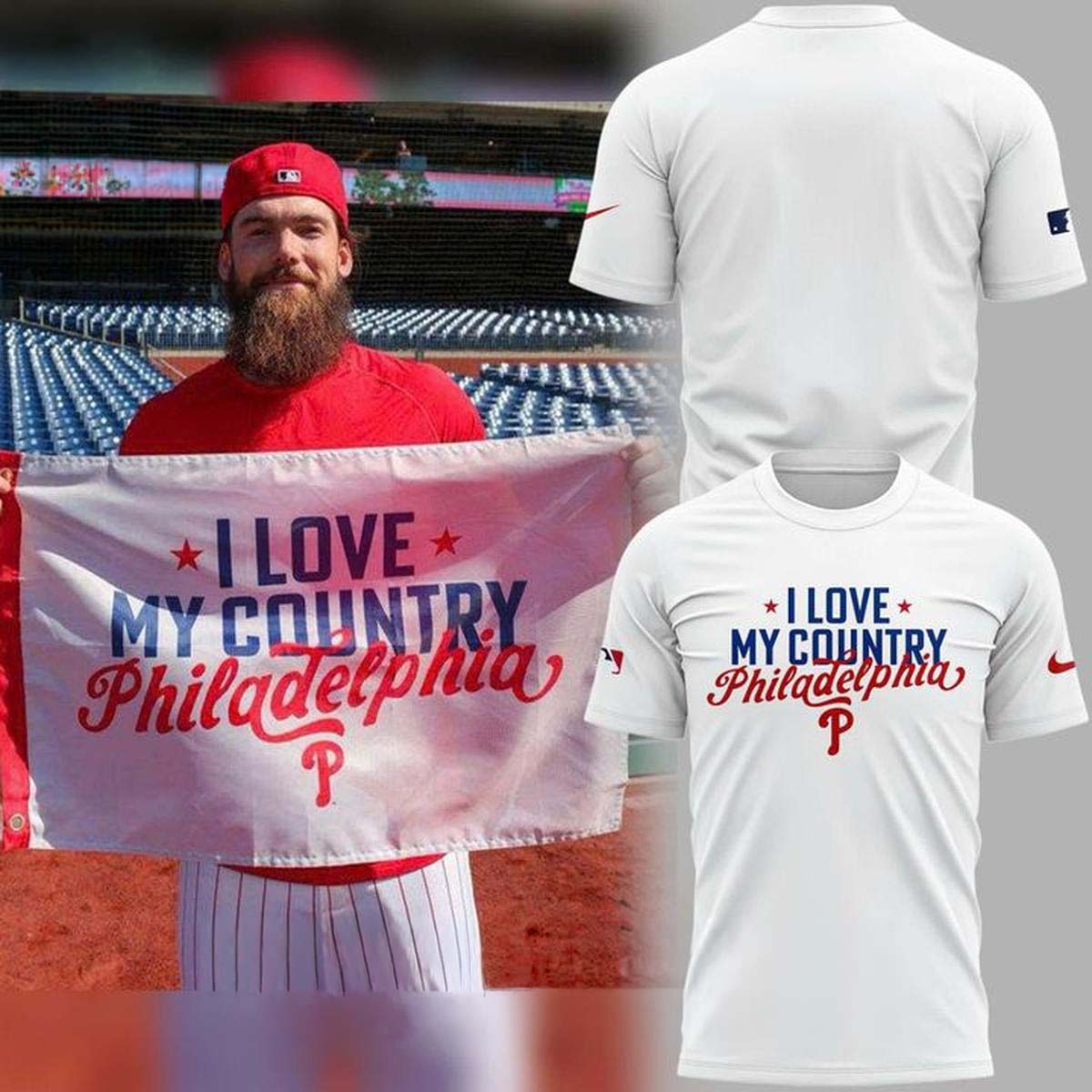 Philadelphia Phillies I Love My Country Patriotic Fan T-Shirt Best Gift for Fans