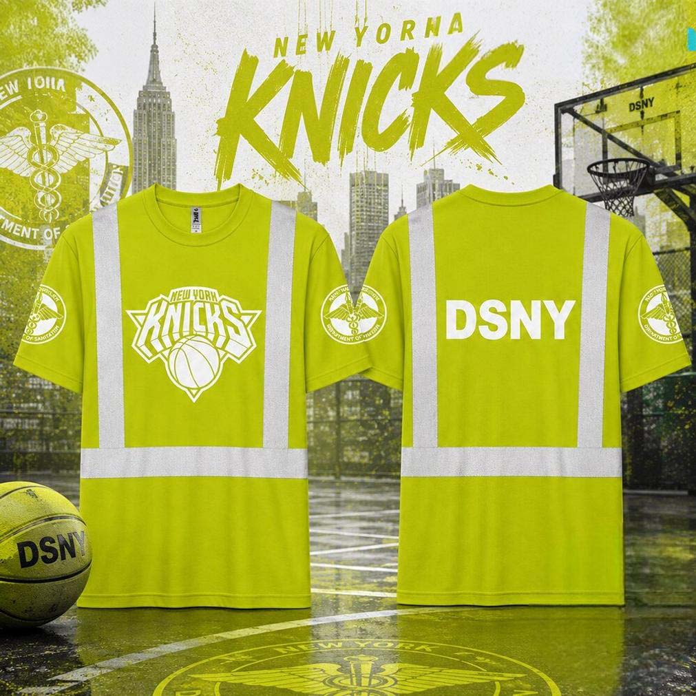 New York Knicks x DSNY Department of Sanitation 3M Parade Graphic T-Shirt - Gift Idea for Basketball Fans