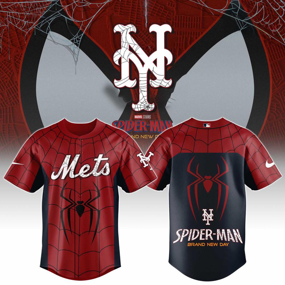 New York Mets x Spider Man Brand New Day Collaboration Baseball Jersey 1 - Unicasport New York Mets x Spider Man Brand New Day Collaboration Baseball Jersey