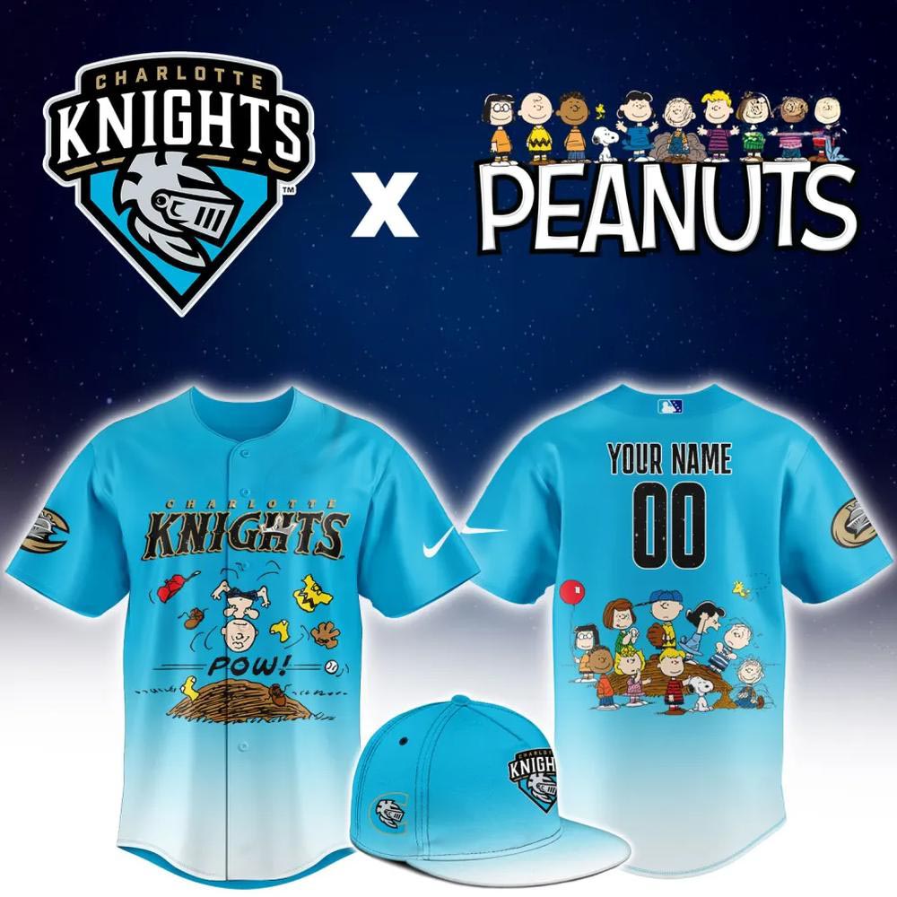 Charlotte Knights x Peanuts Night Custom Baseball Jersey MiLB Cartoon Theme Night Fan Sports Gift 1 - Unicasport Charlotte Knights x Peanuts Night Custom Baseball Jersey MiLB Cartoon Theme Night Fan Sports Gift