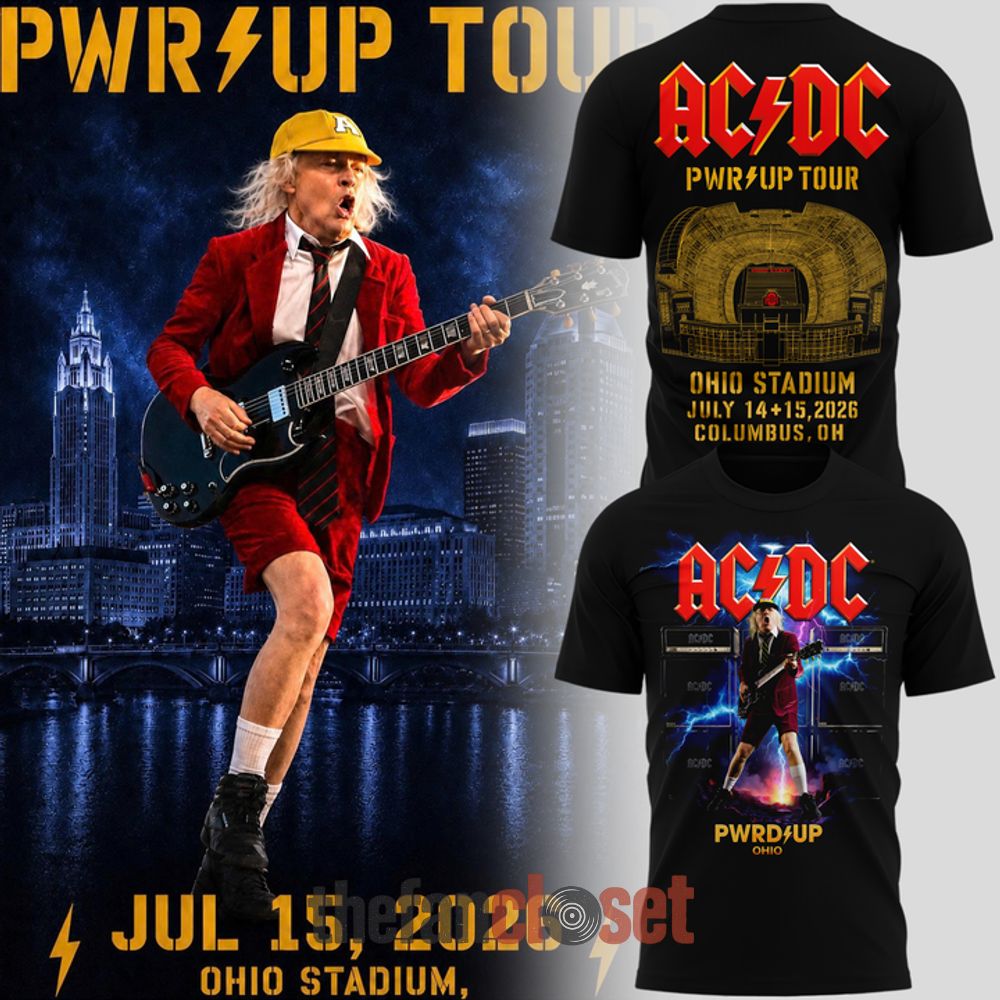 AC/DC Power Up Tour Ohio Stadium 2026 Concert Shirt