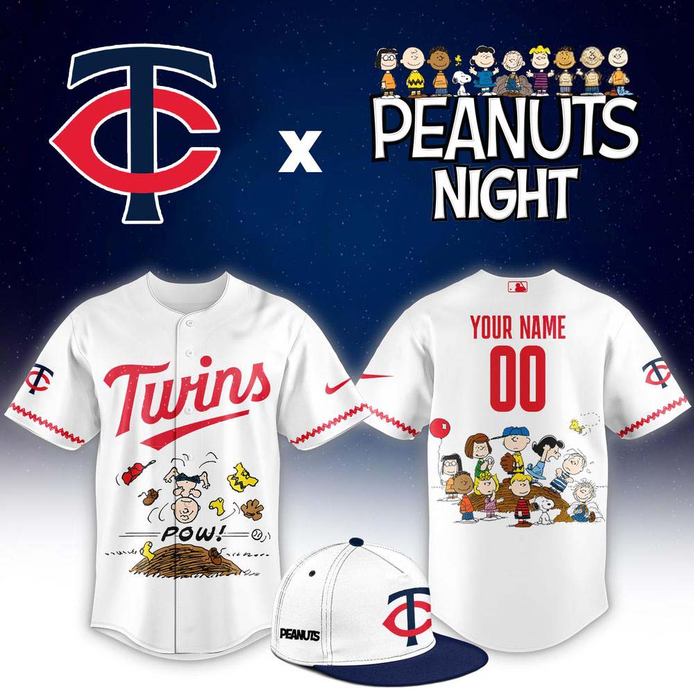 Minnesota Twins x Peanuts Night Custom Limited Edition Baseball Jersey 1 - Unicasport Minnesota Twins x Peanuts Night Custom Limited Edition Baseball Jersey