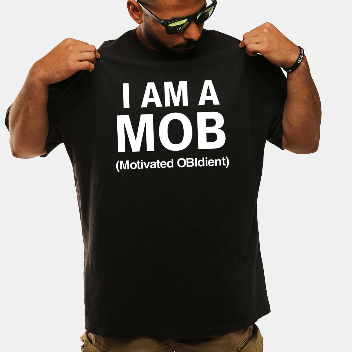 I Am A Mob Motivated Obedient Graphic Tee Inspirational Hustle Shirt Gift for Entrepreneurs